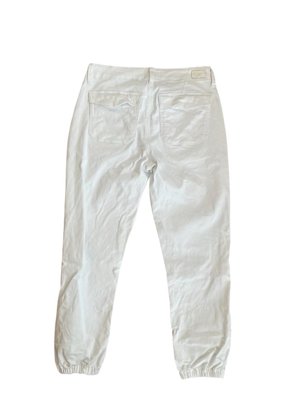 PAIGE Mayslie High Rise Cargo Cotton Straight Leg Joggers in Crisp White - Picture 6 of 15